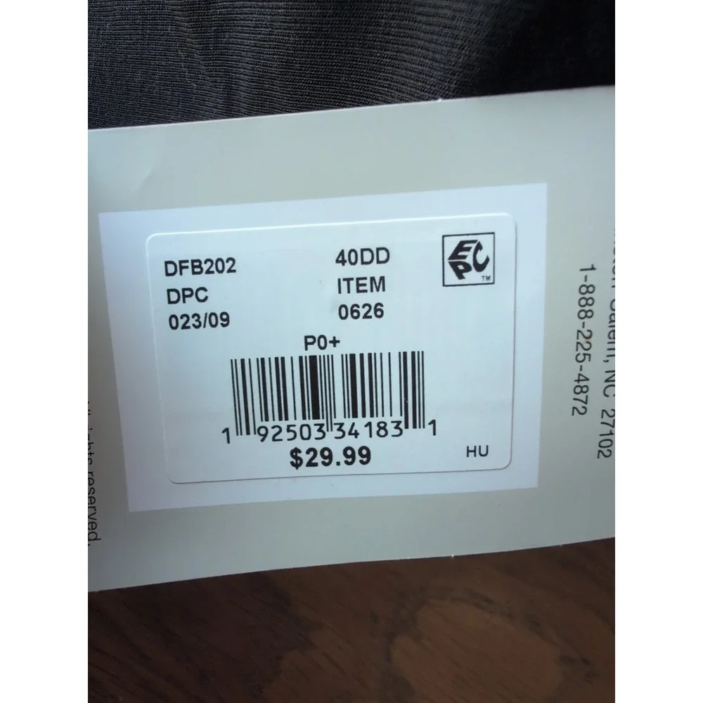 Bali Soft Comfort T Shirt Bra Underwire‎ B202 Black 40DD NWT